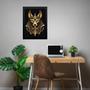 Imagem de Quadro Decorativo Egípcio Anubis - Preto e Dourado 33x24cm - com vidro