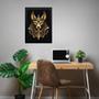 Imagem de Quadro Decorativo Egípcio Anubis - Preto e Dourado 33x24cm