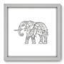 Imagem de Quadro Decorativo - Elefante - 33cm x 33cm - 210qdsb