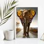 Imagem de Quadro Decorativo Elefante Com Orelha Asas Borboleta 33x24cm - com vidro