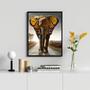 Imagem de Quadro Decorativo Elefante Com Orelha Asas Borboleta 33x24cm