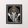 Imagem de Quadro Decorativo Elefante Ganesha 24X18Cm - Com Vidro