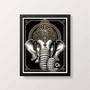 Imagem de Quadro Decorativo Elefante Ganesha 24x18cm - com vidro