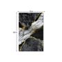 Imagem de Quadro Decorativo em Tela Abstrato Mármore Escuro Luxo 60x40cm para Sala Recepção Escritório Quarto