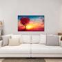 Imagem de Quadro Decorativo em Tela Paisagem com Árvore Rosa 60x40cm para Sala Recepção Escritório Quarto 
