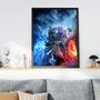 Imagem de Quadro Decorativo Emoldurado Manopla Thanos Vingadores Marvel Para sala quarto