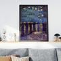 Imagem de Quadro Decorativo Emoldurado Noite Estrelada Van Gogh Para sala quarto