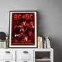 Imagem de Quadro Decorativo Emoldurado Poster Banda Rock AcDc Para sala quarto