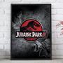 Imagem de Quadro Decorativo Emoldurado Poster Filme Jurassic Park Para sala quarto