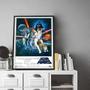 Imagem de Quadro Decorativo Emoldurado Poster Retro Star Wars Para sala quarto