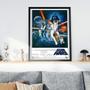 Imagem de Quadro Decorativo Emoldurado Poster Retro Star Wars Para sala quarto