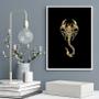 Imagem de Quadro Decorativo Escorpião Dourado 33X24Cm