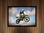 Imagem de Quadro Decorativo Esportes Freestyle Motocross Paisagem Lojas Quartos Salas Com Moldura RC021