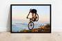 Imagem de Quadro Decorativo Esportes Montain Bike Bicicleta Paisagem Lojas Quartos Salas Com Moldura RC004