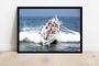 Imagem de Quadro Decorativo Esportes Remo Barco Mar Paisagem Lojas Quartos Salas Com Moldura RC016