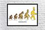 Imagem de Quadro Decorativo Evolução Da Espécie Simpsons Homer Desenho Com Moldura