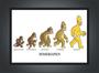 Imagem de Quadro Decorativo Evolução Da Espécie Simpsons Homer Desenho Com Moldura