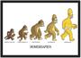 Imagem de Quadro Decorativo Evolução Da Espécie Simpsons Homer Desenho Com Moldura