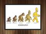 Imagem de Quadro Decorativo Evolução Da Espécie Simpsons Homer Desenho Com Moldura