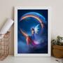 Imagem de Quadro Decorativo Fada ComLua 33x24cm - com vidro