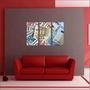 Imagem de Quadro Decorativo Finanças Dinheiros Decorações Com 3 peças Com Moldura