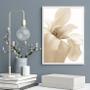 Imagem de Quadro Decorativo Flor Bege Fundo Branco 33X24Cm - Com Vidro