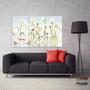 Imagem de Quadro Decorativo Flores Brancas e Arcos 105x65