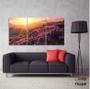 Imagem de Quadro Decorativo Flores Por Do Sol Hd 120x60  Quarto Sala