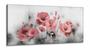 Imagem de Quadro Decorativo Flores Rosa Claro 130x60 em Tecido Canvas