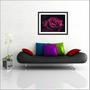 Imagem de Quadro Decorativo Flores Rosa Salas Decorações Com Moldura