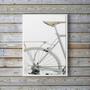 Imagem de Quadro Decorativo Fotografia Branca Bicicleta 24x18cm - com vidro