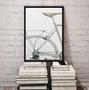 Imagem de Quadro Decorativo Fotografia Branca Bicicleta 24X18Cm Vidro