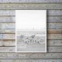 Imagem de Quadro Decorativo Fotografia Branca Bicicletas 33x24cm - com vidro