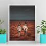 Imagem de Quadro Decorativo Fotografia Casal Zebras 33x24cm - com vidro