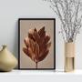 Imagem de Quadro Decorativo Fotografia Folhas Marrom 33X24Cm - Vidro