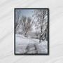 Imagem de Quadro Decorativo Fotografia Paisagem Com Neve 34x23cm