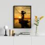 Imagem de Quadro Decorativo Fotografia Pescador- Por Do Sol 33x24cm