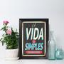 Quadro Decorativo Frase A Vida é Simples 33x43 Moldura Preta - Quartinhos Imagem de Quadro Decorativo Frase A Vida é Simples 33x43 Moldura Preta