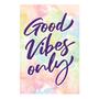 Imagem de Quadro Decorativo Frase Good Vibes Only em MDF - 28x18cm