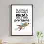 Imagem de Quadro Decorativo Frase Professora 45X34Cm - Madeira Preta