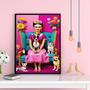 Imagem de Quadro Decorativo Frida Com Cães E Gatos 45X34Cm - Com Vidro