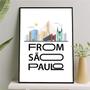 Imagem de Quadro Decorativo From São Paulo 33x24cm - com vidro