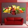 Imagem de Quadro Decorativo Frutas Restaurantes Cozinha 5 Peças TT13