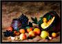 Imagem de Quadro Decorativo Frutas Uvas Pêra Gourmet Culinária Cozinha Restaurantes Com Moldura RC015