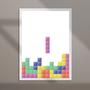 Imagem de Quadro Decorativo Gamer Tetris 45x34cm - com vidro