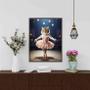 Imagem de Quadro Decorativo Gatinha Bailarina 24X18Cm - Com Vidro