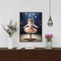 Imagem de Quadro Decorativo Gatinha Bailarina 33x24cm - com vidro