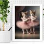 Imagem de Quadro Decorativo Gatinhas Bailarinas 33x24cm - com vidro