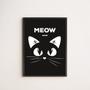 Imagem de Quadro Decorativo Gatinho Meow 33x24cm - com vidro