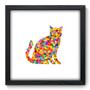 Imagem de Quadro Decorativo - Gato - 33cm x 33cm - 266qdsp